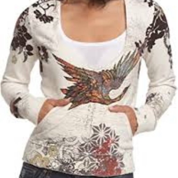 Asian Bird Phoenix Embroidered Floral 